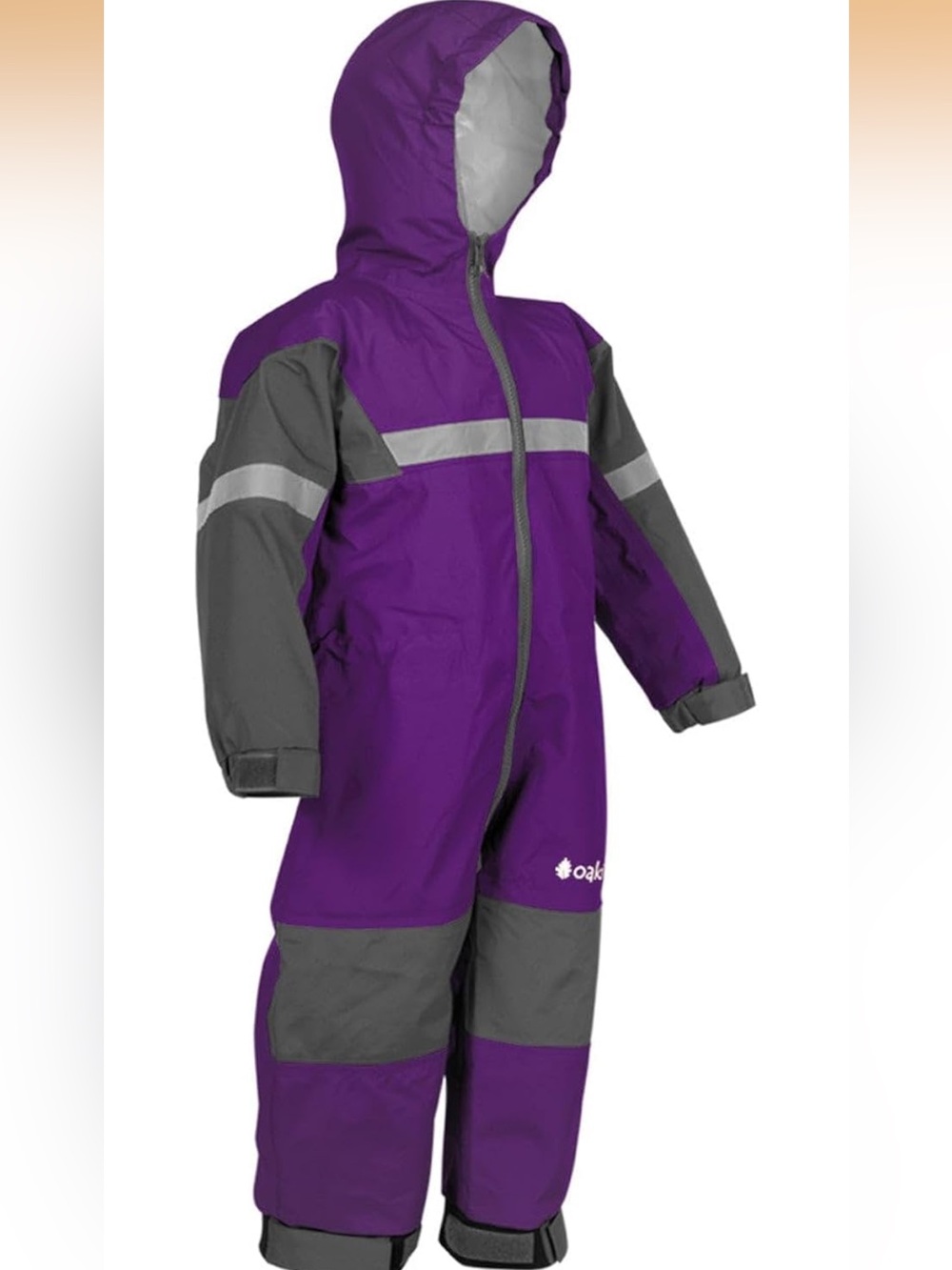 Purple Kids One-Piece Rain Suit by Oaki